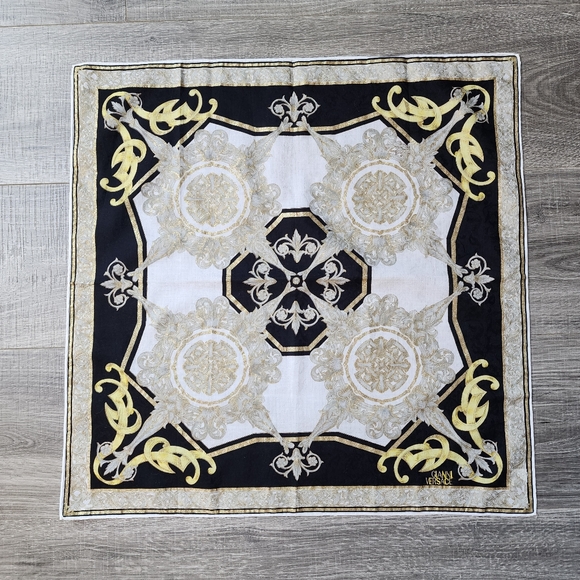 Versace Accessories - Gianni Versace Vintage Baroque Handkerchief Small Bandana